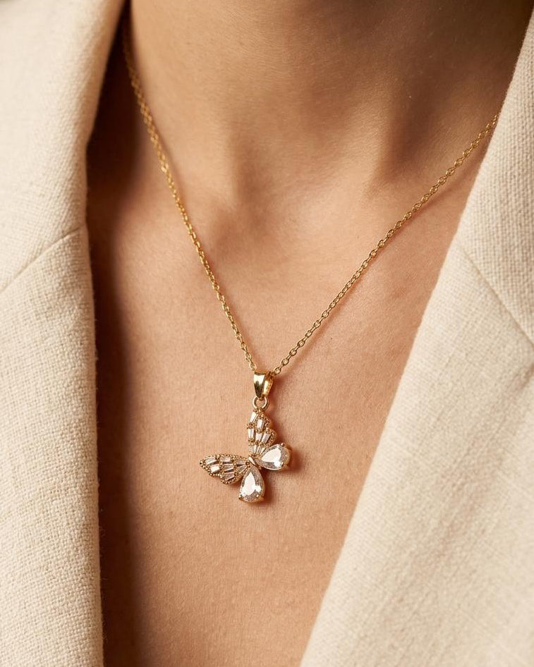 Mary - butterfly pendant