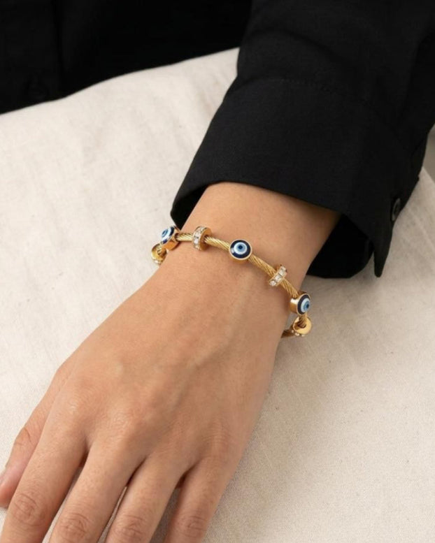 Evil Eye Baby Size Cuff