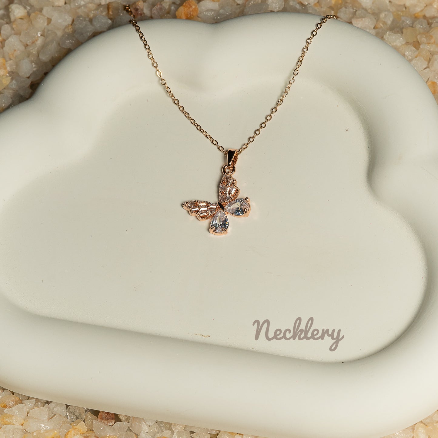 Mary - butterfly pendant